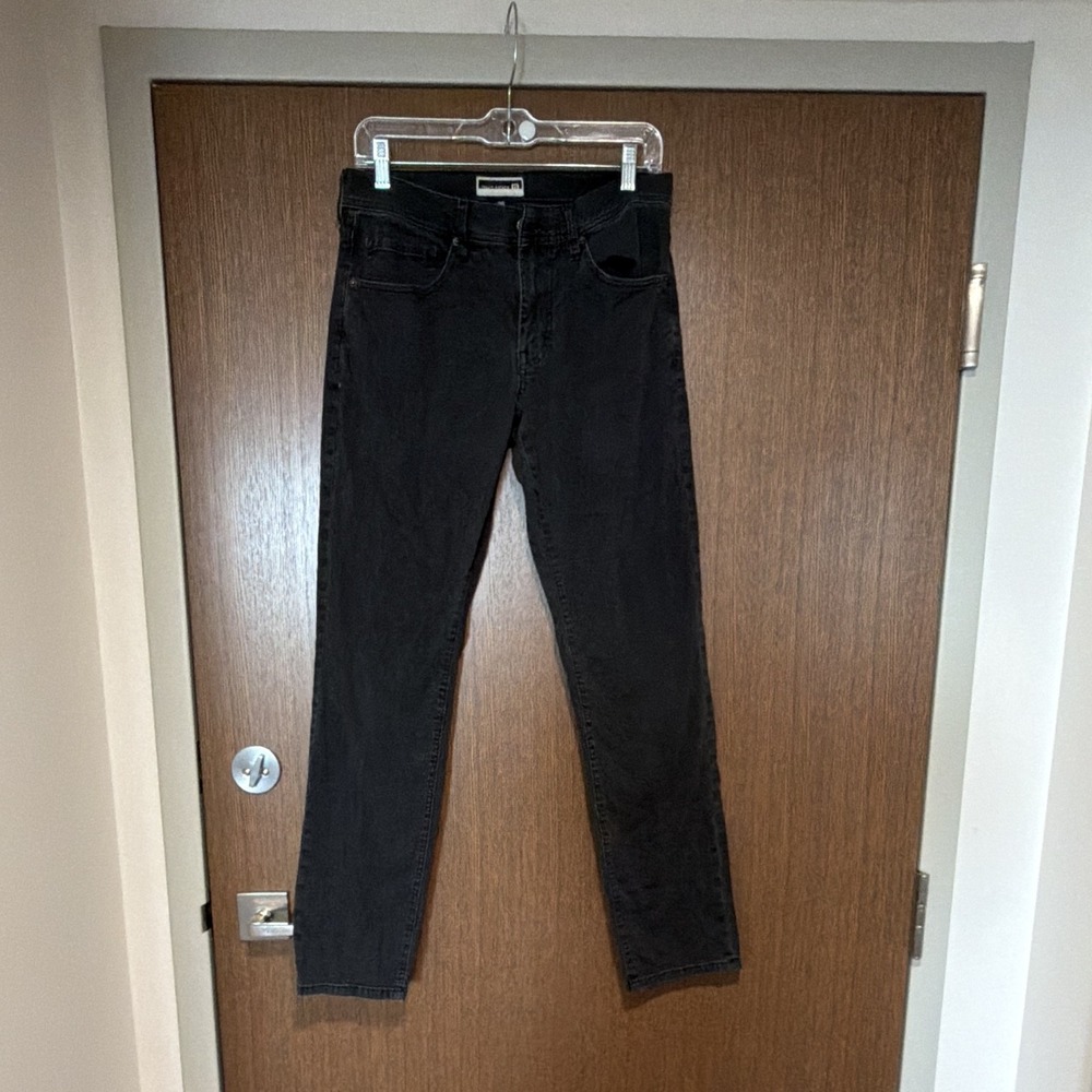 TravisMathew Men's Black Dark Wash Slim Skinny Stretch Denim Jeans Size 30x30